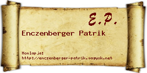 Enczenberger Patrik névjegykártya
