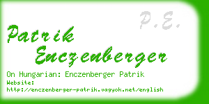 patrik enczenberger business card